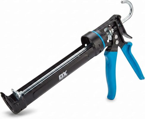 OX Tools Rodless Caulk Gun - 7:1 Thrust Ratio, Foldable Belt Clip, Patented Design, Compact for Tight Spaces, Reinforced Carriage, Glass Filled Nylon Handle, 13 1/2" Length, 10 oz Capacity in Saudi Arabia