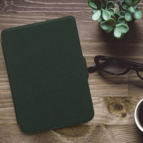 kwmobile Case Compatible with Kobo Clara 2E / Tolino Shine 4 - Nylon Protective e-Reader Cover Folio Book Style Case - Red in Saudi Arabia