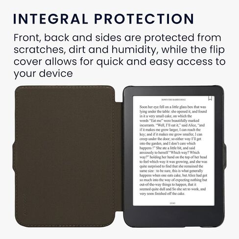 kwmobile Case Compatible with Kobo Clara 2E / Tolino Shine 4 - Nylon Protective e-Reader Cover Folio Book Style Case - Red in Saudi Arabia