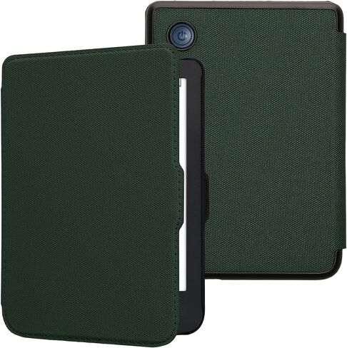kwmobile Case Compatible with Kobo Clara 2E / Tolino Shine 4 - Nylon Protective e-Reader Cover Folio Book Style Case - Red in Saudi Arabia