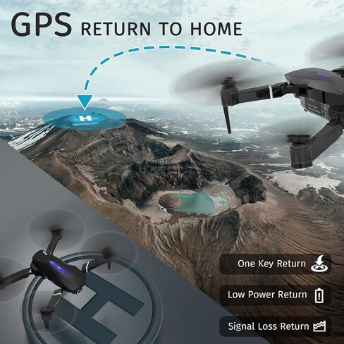 GPS Drones with Camera for Adults 1080P, 4.5"LCD Screen Control and Follow Me, 5GHz FPV Real-Time and GPS Auto Return, Up to 32G SD Card, RC Quadcopter drone Beginner, Long Flight Time Under 249g in Saudi Arabia