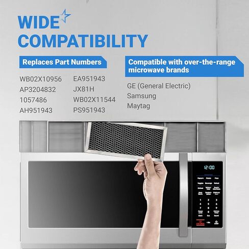 5 PACKS Ultra Durable 8206230A Microwave Charcoal Filter Replacement part by BlueStars – Exact Fit For Whirlpool & Maytag Microwaves – Replaces 8206230 AP4299744 PS1871363 in Saudi Arabia