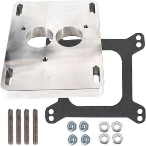 Intake manifold adapter Replace for TBI 5.7 350 adapts a small block 1.75" bore throttle body injection 1" thick Fits Pattern 4-barrel Manifold Alloy Durable