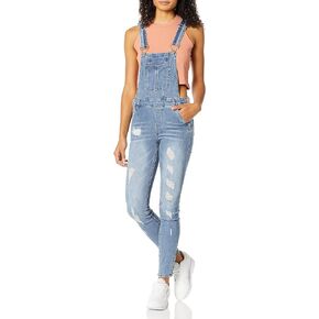 dollhouse womens Midtown Blue Denim Overalls