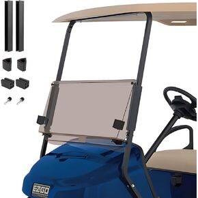 for EZGO TXT 1994-2013 Golf Cart Windshield, Foldable & Impact Resistant EZGO TXT Windshield Clear