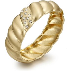 YMBYCM Chunky Gold Bangle Bracelets for Women Trendy Wide Chunky Cuff Bracelets Wrap Bracelet