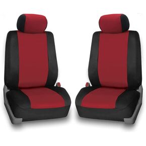 CarsCover Custom Fit 2004-2008 Ford F150 Pickup Truck Neoprene Car Front Seat Covers Red Rose & Black Sides Driver & Passenger Cover