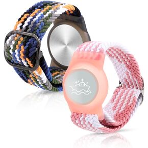 2pcs Stretchy Holder for Princess Cruise Medallion, Adjustable Braided Watch Holder for Princess Medallion Elastic Nylon Wrist Bands Bracelet for Princess Medallion Accessories for Men Women