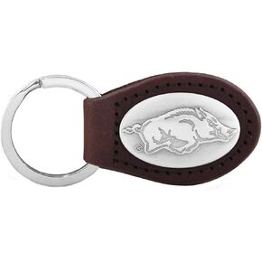 NCAA Arkansas Razorbacks Zep-Pro Leather Concho Key Fob