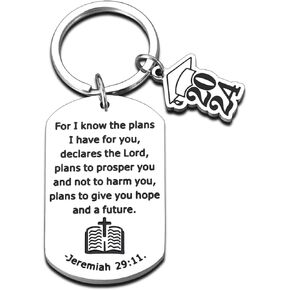 Graduation Gifts 2024 High School, Graduation Gifts for Him Her Christian Graduation Keychain Class of 2024 Gifts for Seniors College High School Graduation Gifts for Him Her 8th 12th Graduation Gifts