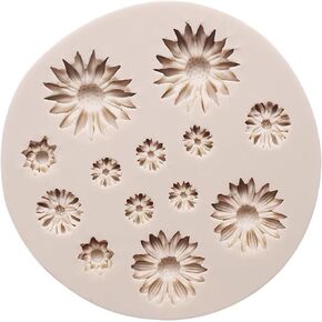 Flower Polymer Clay Molds, Polymer Clay Molds for Jewelry Making, Daisy Miniature Flower Silicone Molds for - Candy Chocolate Cupcake Soap Crafting Projects Cake