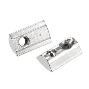 uxcell M6 T Slot Nuts Roll in Spring T-nut with Ball Carbon Steel for 4040 Series Aluminum Extrusion Profile Rail with 8mm Slot 30Pcs
