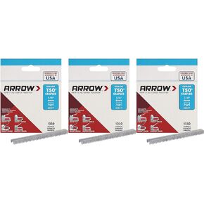 Arrow Fastener 504 Genuine T50 1/4-Inch Staples, 1, 3 Pack of 250
