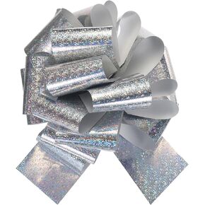 MECCANIXITY 12 Inch Giant Large Pull Bow Big Glitter Metallic Car Bows Ribbon for Wedding Presents Gift Wrapping Christmas, Gold