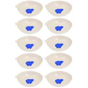 EISCO Evaporating Dish (Pack of 10), Round Form with spout - 80ml, Outer Dia 80mm, 30mm Height