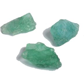 GEMHUB A Grade Natural Raw Rough Green Emerald 26.50 Ct Healing Crystal Rough Lot of 3 Pcs Stones for Cabbing
