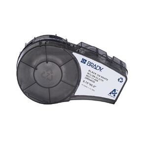 Brady Authentic (M21-11-499) Pre-Sized High-Adhesion Nylon Labels for Equipment, General ID, Lab, Wire/Cable, Black on White Material - Designed for M210, M210-LAB, and M211 Printers, 0.5"H x 0.75"W