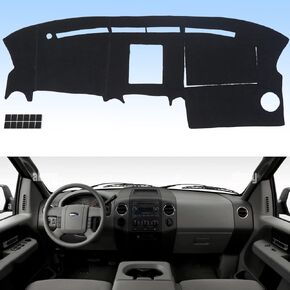 Dashboard Cover Flannel Dash Mat Custom Compatible with 2004 2005 2006 2007 2008 Ford F150, Anti-Glare, Anti-Reflection, No Peculiar Smell