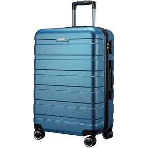 حقيبة Panana 28 للحمل من البولي كربونات المتينة مع قفل TSA للعجلات، حقيبة سفر صلبة خفيفة الوزن (أزرق مخضر) in Kuwait