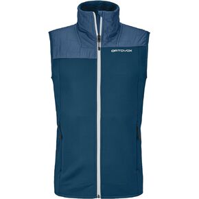 Ortovox Men’s Fleece Plus Vest, High-Performance Merino Wool Blend Zip Up Shell Vest for Freeride, Mountaineering & Ski Tours