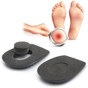 Orthopedic Heel Supports for Heel Pain Insoles for Women and Men Plantar Fasciitis (Medium, Khaki)