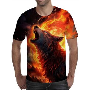 Men T Shirt 3D Printed Short Sleeve T-Shirts Funny Crewneck Graphics Tees