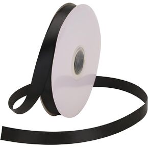 Anwyll Black Satin Ribbon,Polyester Satin Ribbon,3/4 Inch x 100 Yards Double-Faced Gift Wrapping Ribbon,Black Ribbon Roll for Bows,Hair,Presents,Gift Wrapping,Flower Bouquet,Crafts,Wedding,Party