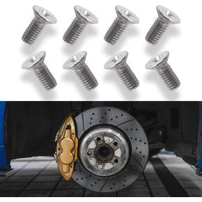 12Pcs Rotor Screws for Brake Discs, Automotive Replacement Brake Adjusting Screw Assemblies, 93600-06014-0H Stainless Steel Brake Disc Rotor Screws Compatible with Acura, Honda Models (12PCS)