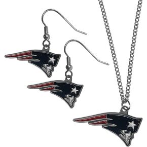 Siskiyou NFL Womens Dangle Earrings and Chain Necklace Set