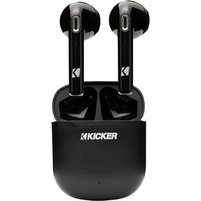 KICKER TWS1 True Wireless Earbuds, Bluetooth Earbuds with Microphone, Wireless Earphones for Android and iOS, Fast-Charging Case for USB-C Earbuds with 20 Hours of Playtime
