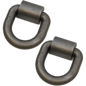 Boxer 1" Weld-On Heavy Duty Forged D Rings 5" x 5" - 47,000lbs, Raw Finish, for Flatbeds Tie-Down Anchor (2 Pack)