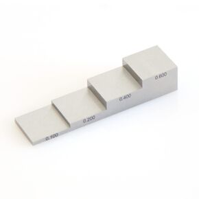 YUSHI 4 Step 0.100'' 0.200'' 0.400'' 0.600'' 1018 Steel Test Calibration Block for Thickness and Linearity Calibration in NDT