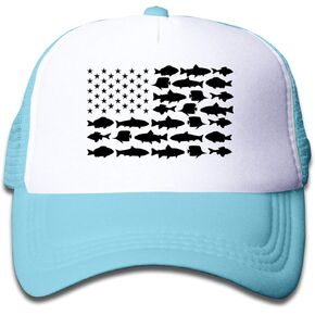 قبعة بيسبول بطباعة علم صيد السمك للأولاد الصغار قابلة للتعديل in Kuwait