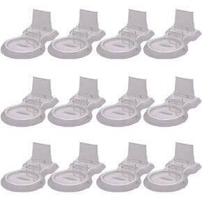HOHIYA 12 Pcs Tea Cup and Saucer Display Stand Teacup Holder Rack Clear