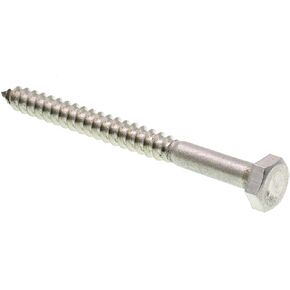 Prime-Line 9055154 Hex Lag Screws, 1/4 In. X 3 In., Grade 18-8 Stainless Steel (25 Pack)