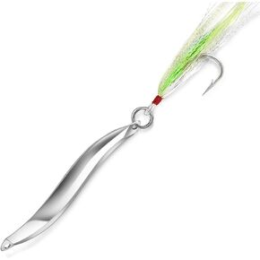 Fishing Lures Bucktail Teasers Omelchenko Metal Lure Silver 1.4-Ounce 40gm Saltwater Freshwater