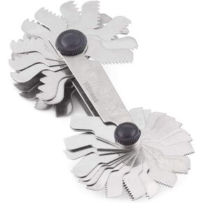 Hilitand 52Pcs Stainless Steel Screw Pitch Gauge 60 and 55 Degree Thread Plug Gage Measuring Tool Metric & Imperial Screw Gauge