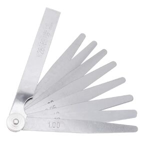 17 in 1 Blade Stainless Steel Feeler Gauge with Adjustable Nut and 0.02-1.00mm Measuring Range