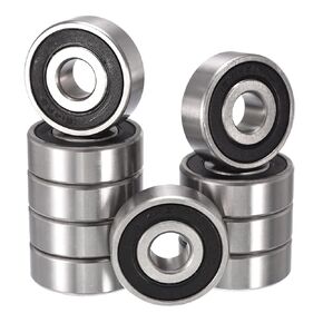 1616-2RS Deep Groove Ball Bearings, ID 1/2" x OD 1-1/8" x Width 3/8" Double Rubber Sealed Ball Bearing Pre-Lubricated Chrome Steel Z2 Lever 10pcs