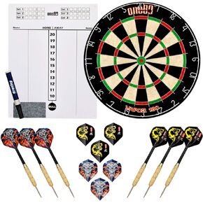 ONE80 Vapor 180 Bristle Dartboard Staple Free Bullseye Steeltip Darts Extra Flights