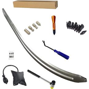 Big Size Dent Rods, Paintless Car Dent Removal Tool,Front Fender Damage Repair, Curved Rod Crowbar,Hook Rods Tools Kit