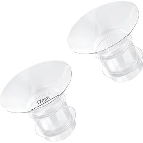 15mm Flange Inserts Compatible with Medela/TSRETE/Momcozy S9 S10 S12 Wearable Cups & Spectra S1 S2, 24mm Breast Pump Shields Reduce Nipple Tunnel Down to 15mm, 2pcs