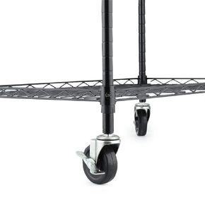3-Inch Wire Shelf Wheels,Wheels,Casters for Wire Shelving Thread Casters with 1/4" 5/16" 3/8" m8 m10 Threaded Stem Included in One Set of Wheels,Universal for All Kind of Shelving Unit