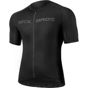 ROCKBROS Mens Cycling Jersey Short Sleeve Ultra Breathable Bike Jersey Quick Dry Mountain Bike Jersey Top Cycling Clothing