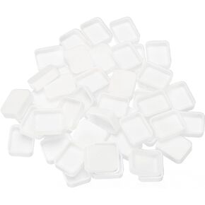 PATIKIL 1ml Watercolor Pans, 50 Pack Empty Half Pans Plastic Watercolor Tins for Watercolor Oils Acrylic Painting Travel Tin Case Palette Style 2, Clear