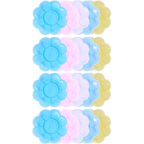 20Pcs Flower Shape Paint Tray Palettes, Paint Pallet, Watercolor Palette,Paint Tray for Adults Kids,Plastic Paint Palettes for Painting Craft Class (Butterfly-10pcs)