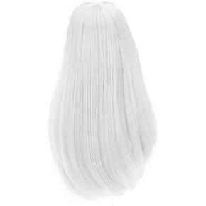 Zerodis 13 BJD SD Doll Wig,2124cm Heat Resistant Long Deep Curly Replacement Doll Hair Wig Fiber Dolls DIY Wig with Bangs Dolls DIY Making Supplie for 13 BJD SD Doll Wig White
