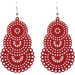 Fashion Colorful Hoop-shaped Hollow Lightweight Dangle Earrings Hypoallergenic Bohemian Boho Style Danglers Dangling Eardrop Earrings For Women Girls