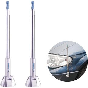 Car Safety Bumper Guard Corner Antenna Pole Parking Driving Assist Pole for New Drivers Adjustable Vehicle Protector for Measuring Distance to Prevent Scratches Collision Hypersonic - Pack of 2