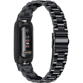 مخصص لـ Fitbit Inspire 3 نطاقات كبيرة وصغيرة من الفولاذ المقاوم للصدأ وحزام بديل معدني لساعة Fitbit Inspire 3 للنساء والرجال